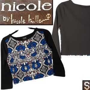 3/4 sleeve printed crop top 📐🧾